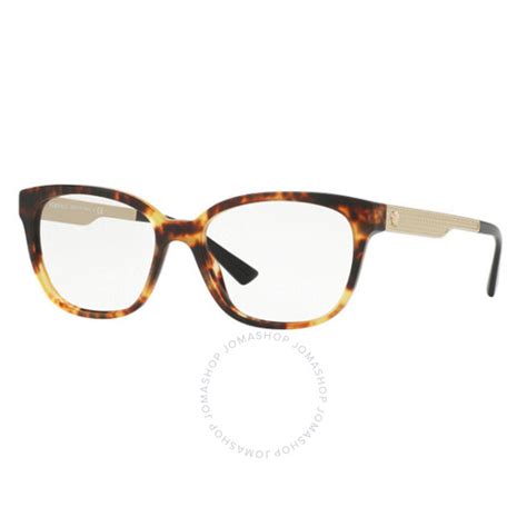 Versace Ladies Tortoise Oval Eyeglass Frames VE3240 5208 52 